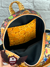Load image into Gallery viewer, RTS Mini Backpack - Disney Snacks (faux leather pockets)