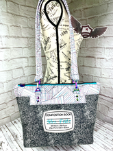 Load image into Gallery viewer, RTS Large Tote bag - Composition Notebook