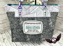 Load image into Gallery viewer, RTS Large Tote bag - Composition Notebook