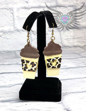 Load image into Gallery viewer, Faux Leather Earrings - 2&quot; Latte
