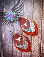 Load image into Gallery viewer, Faux Leather Earrings - College Themed
