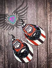 Load image into Gallery viewer, Faux Leather Earrings - College Themed
