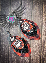 Load image into Gallery viewer, Faux Leather Earrings - College Themed
