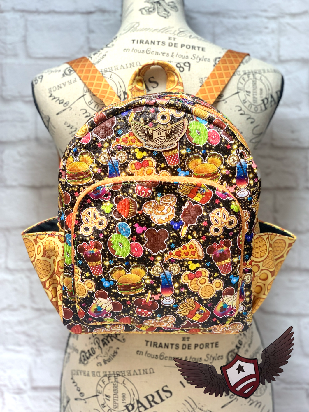 RTS Mini Backpack - Disney Snacks (faux leather pockets)