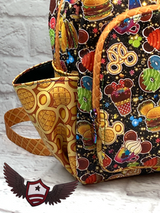 RTS Mini Backpack - Disney Snacks (faux leather pockets)
