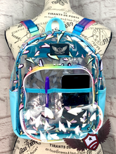 Load image into Gallery viewer, RTS Mini Backpack - Clear Vinyl Hearts
