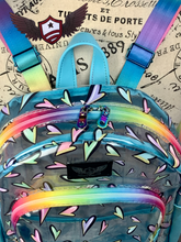 Load image into Gallery viewer, RTS Mini Backpack - Clear Vinyl Hearts
