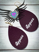Load image into Gallery viewer, Faux Leather Earrings - College Themed
