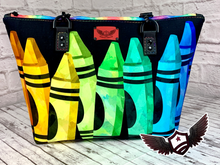 Load image into Gallery viewer, RTS Large Tote bag - Crayons
