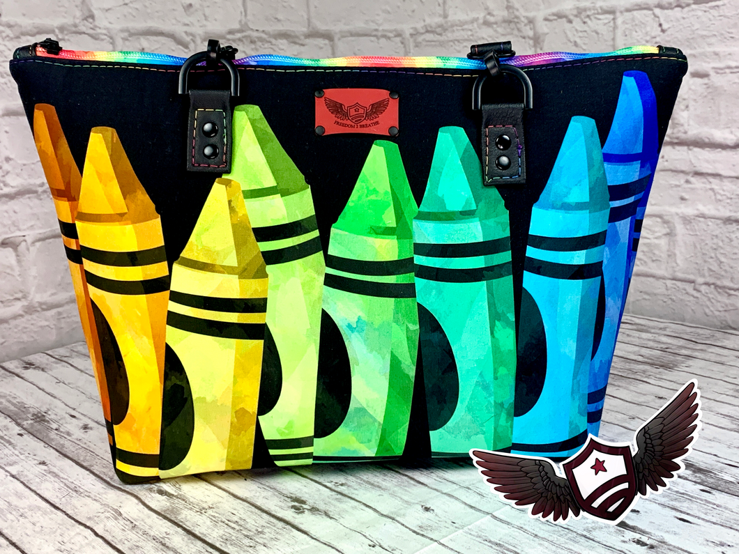 RTS Large Tote bag - Crayons