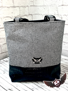 RTS Tote bag - Hounds tooth print (top)