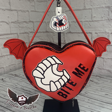 Load image into Gallery viewer, RTS Handbag -Bite Me Winged wristlet
