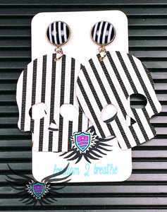 Faux Leather Earrings - Halloween skulls